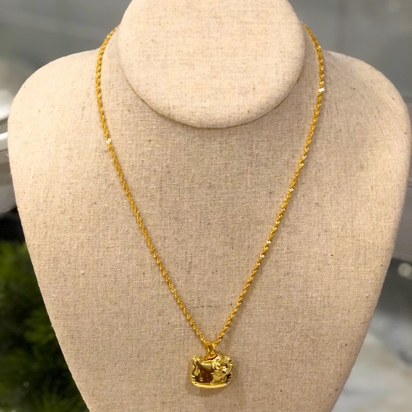 ✨NWT✨ Hello Kitty Gold Plated Locket Charm Necklace on Gold Plated Chain - Picture 1 of 9